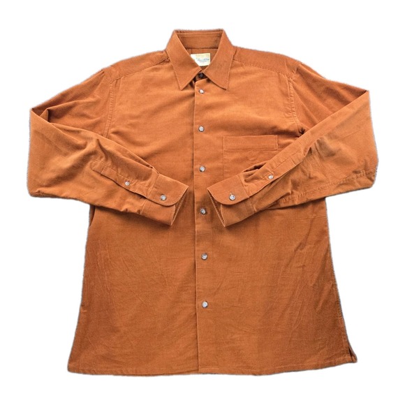 Vintage Ben Silver Charleston Corduroy Shirt Cotton Med Made in France * Rare * - Picture 1 of 8